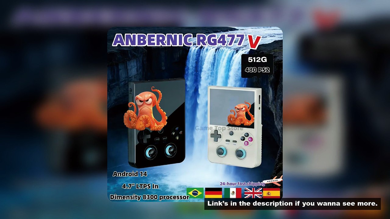 ANBERNIC RG477V Handheld Game Console Android 14 Video Player 4.7" LTPS In-Cell DSP Sound Effect Sup