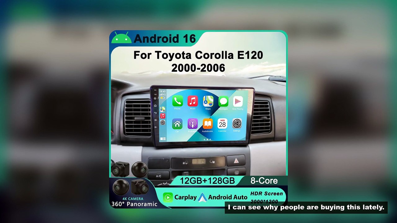 2 Din Android 16 Car Radio Multimedia Player Navigation GPS For Toyota Corolla E130 E120 2000-2006 C