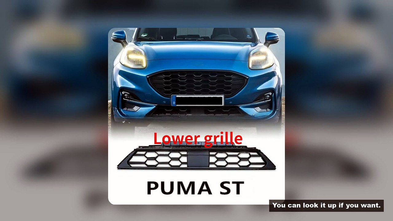 Suitable for Ford PUMA ST Line 2019-2024 Front Bumper Hood Grille Lower Mesh Grill Cover Trim Ventil