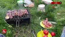 Kars’ta piknikçilerin gözdesi tilki Dalton kamerada