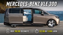 Mercedes-Benz VLE 300 in Velvet Brown metallic | 355 km in 15 Minuten