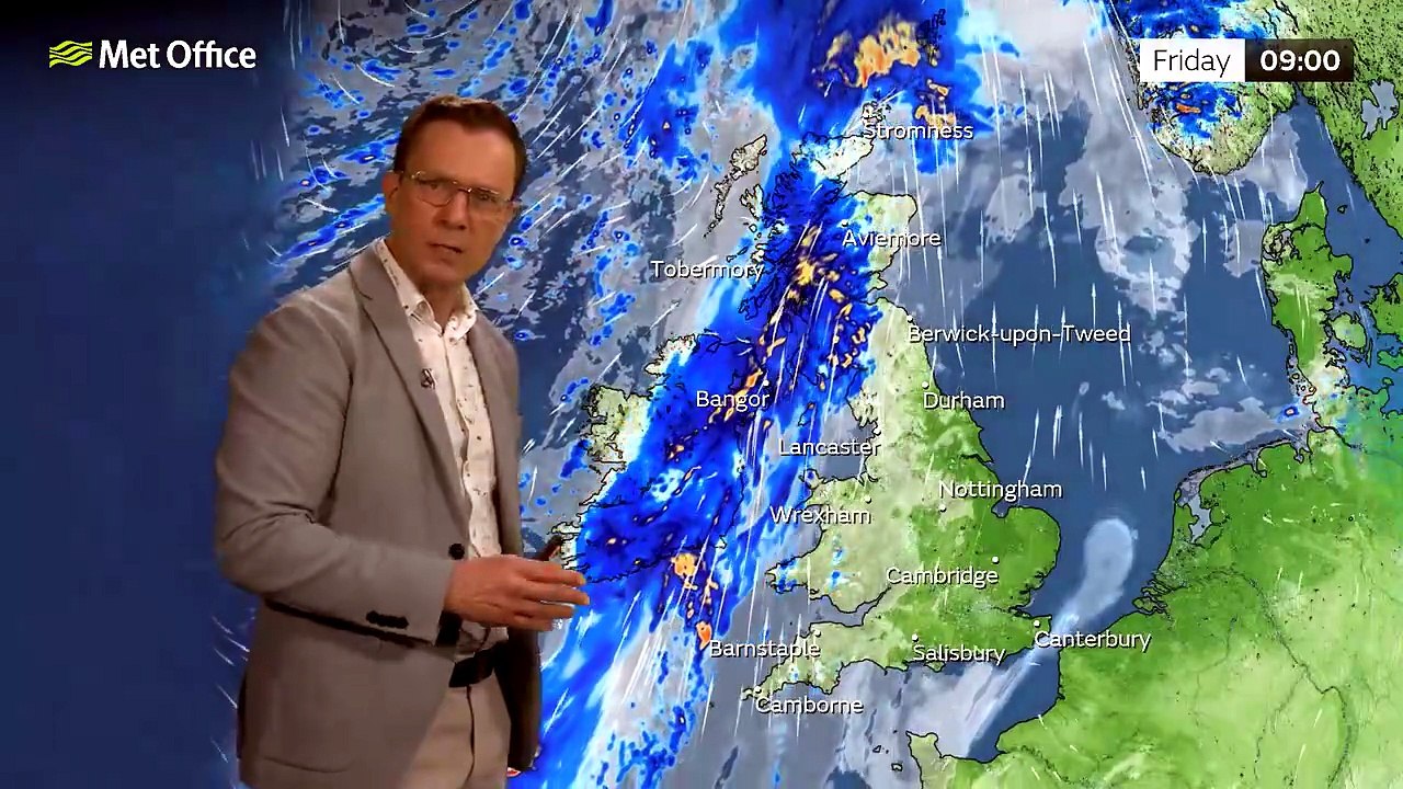 Met Office Friday Morning Weather Forecast 19/06/26