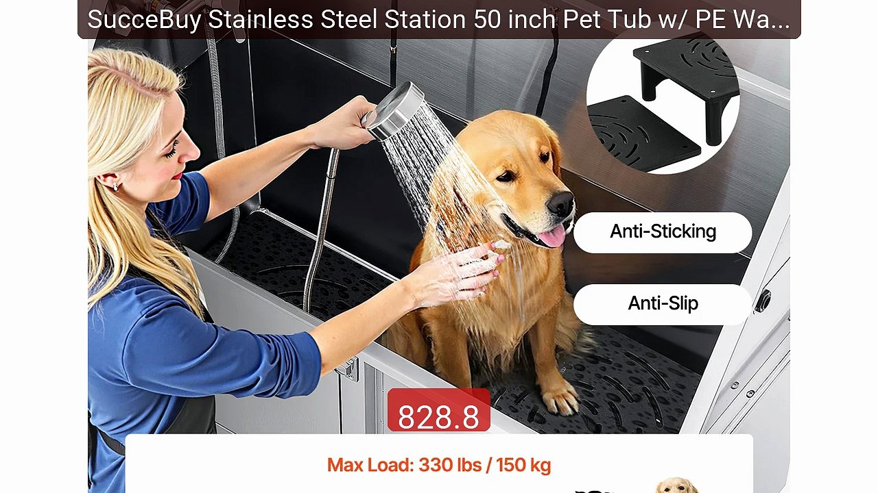 SucceBuy Stainless Steel Station 50 inch Pet Tub w/ PE WaterF... -- Amazing Value 2026 | Must Have!