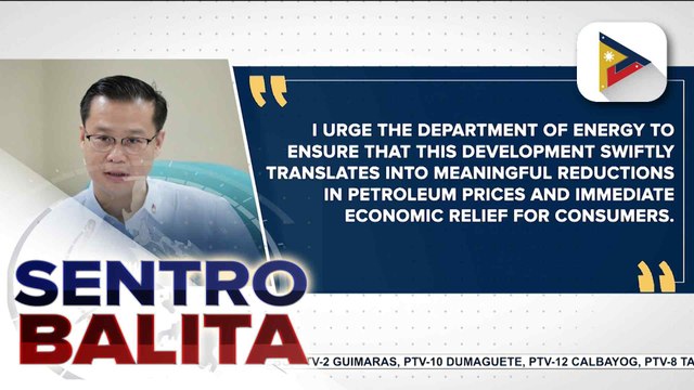 Senate Pres. Gatchalian, hinimok ang DOE na tiyaking bababa agad ang presyo ng langis matapos lagdaan ang MOU sa pagitan ng U.S. at Iran