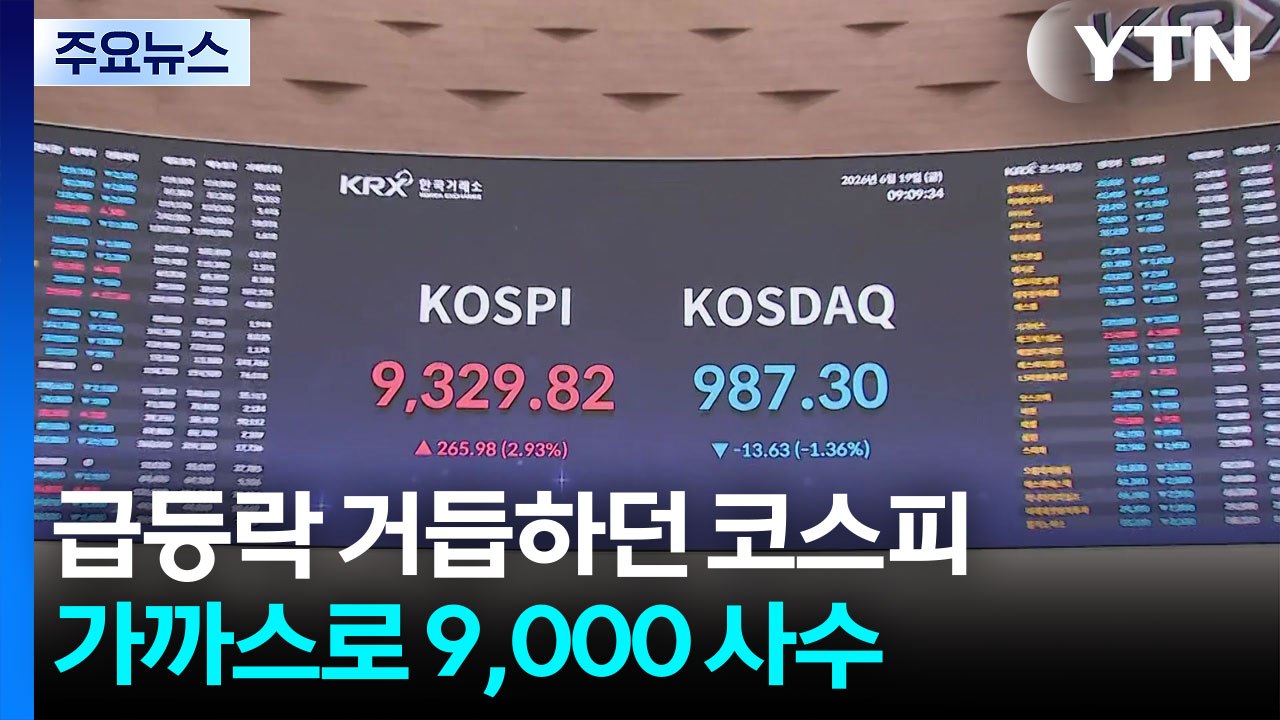 급등락 거듭하던 코스피...가까스로 9,000 사수 / YTN