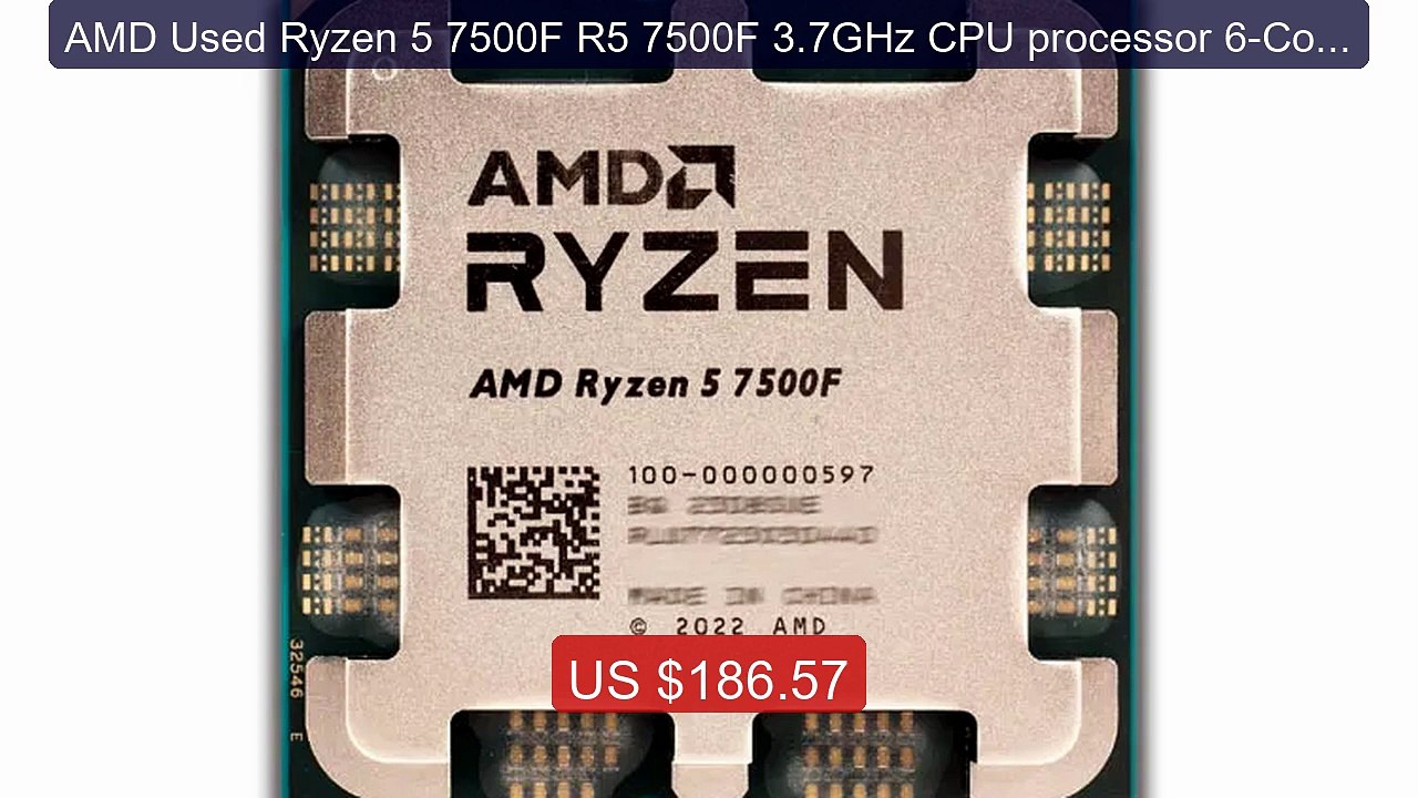 AMD Used Ryzen 5 7500F R5 7500F 3.7GHz CPU processor 6-Core 12... -- Best Buy 2026 | Great Quality!