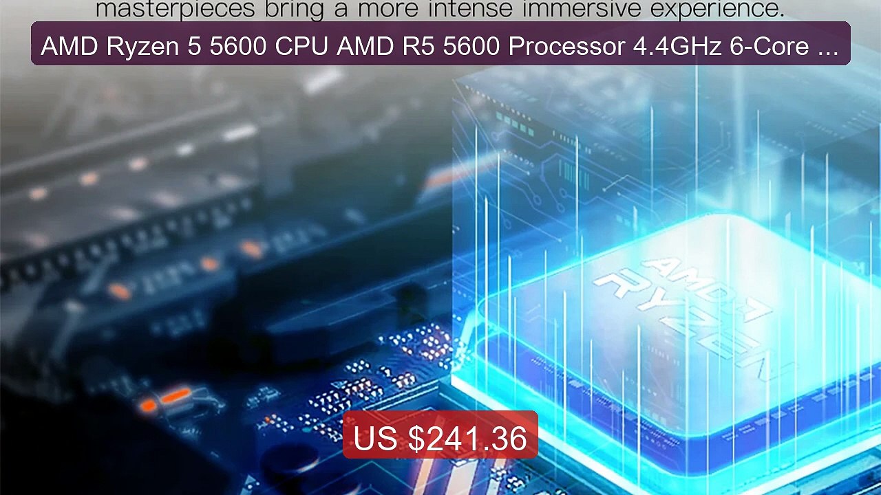 AMD Ryzen 5 5600 CPU AMD R5 5600 Processor 4.4GHz 6-Core 12-T... -- Amazing Value 2026 | Must Have!
