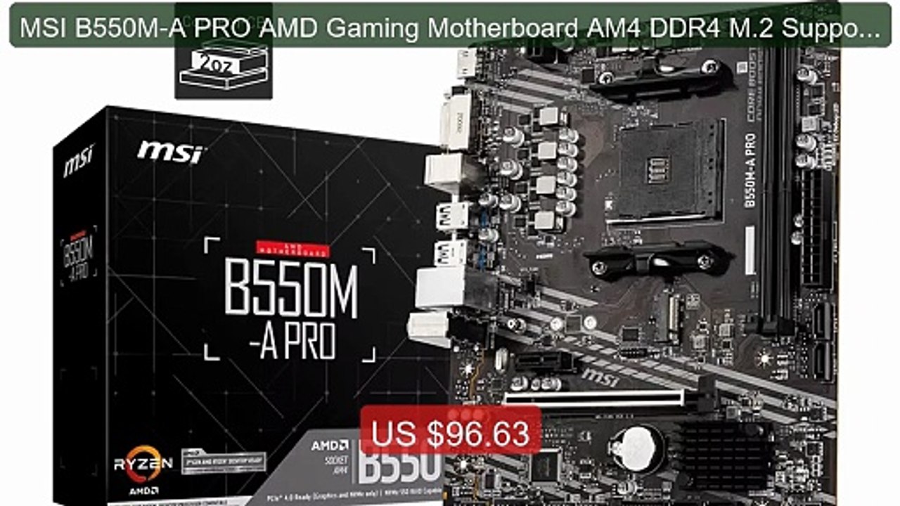 MSI B550M-A PRO AMD Gaming Motherboard AM4 DDR4 M.2 Supports R... -- Hot Deal 2026 | Limited Offer!
