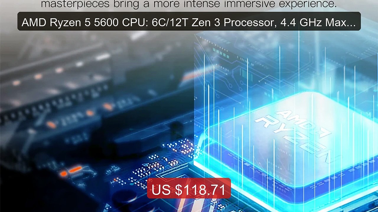 AMD Ryzen 5 5600 CPU: 6C/12T Zen 3 Processor, 4.4 GHz Max Boost, 65... -- Top Rated 2026 | Buy Now!