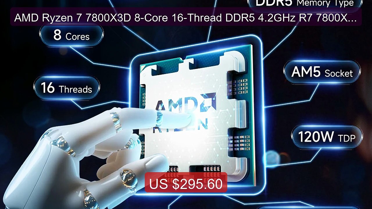 AMD Ryzen 7 7800X3D 8-Core 16-Thread DDR5 4.2GHz R7 7800X3D Socket ... -- Top Rated 2026 | Buy Now!