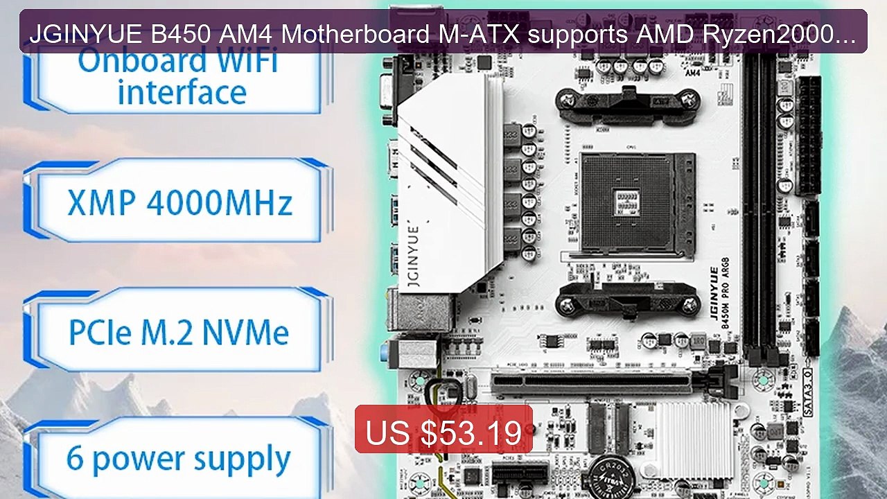 JGINYUE B450 AM4 Motherboard M-ATX supports AMD Ryzen2000-5000 ser... -- Best Deal 2026 | Shop Now!