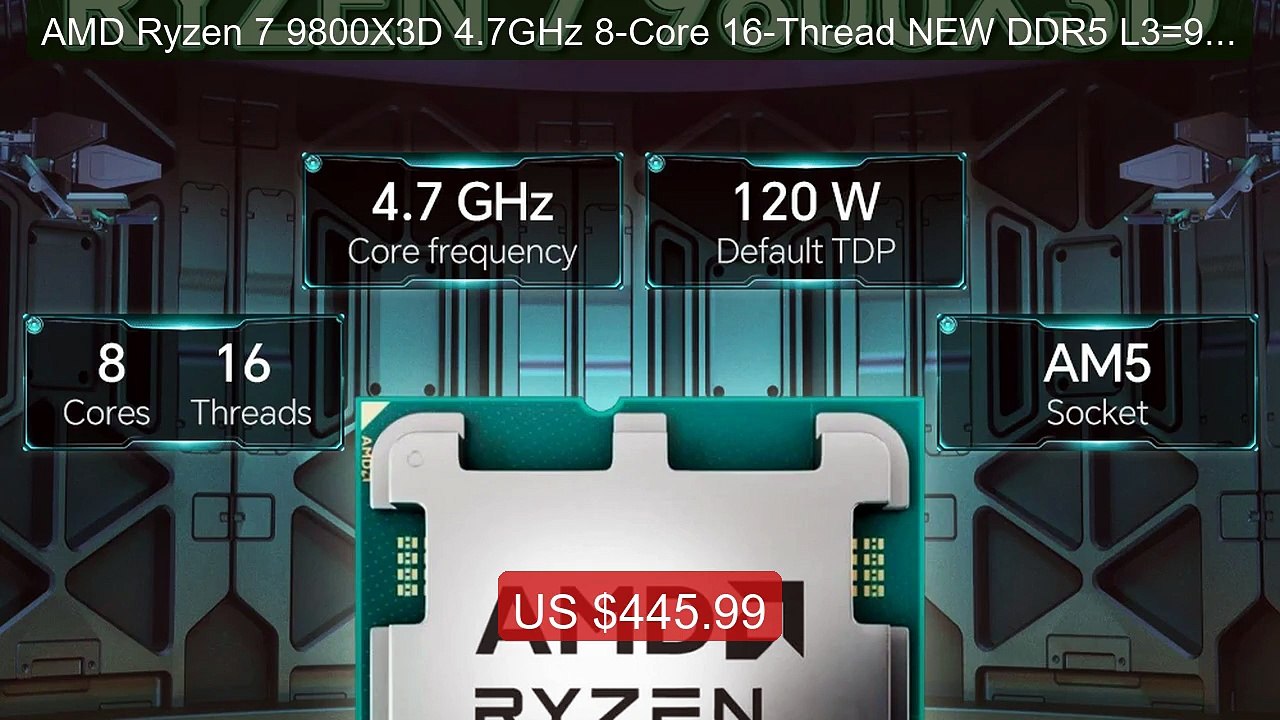 AMD Ryzen 7 9800X3D 4.7GHz 8-Core 16-Thread NEW DDR5 L3=96M Proces... -- Best Deal 2026 | Shop Now!