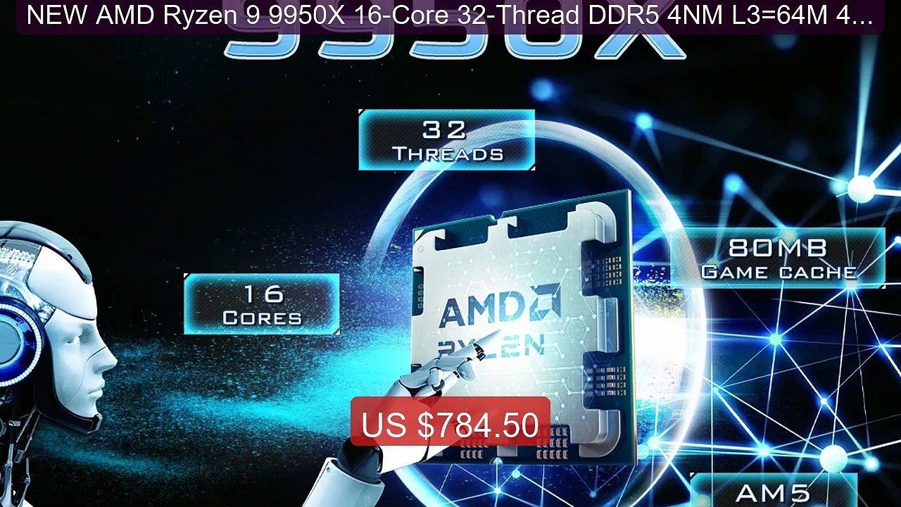 NEW AMD Ryzen 9 9950X 16-Core 32-Thread DDR5 4NM L3=64M 4.3GHz Pro... -- Best Deal 2026 | Shop Now!