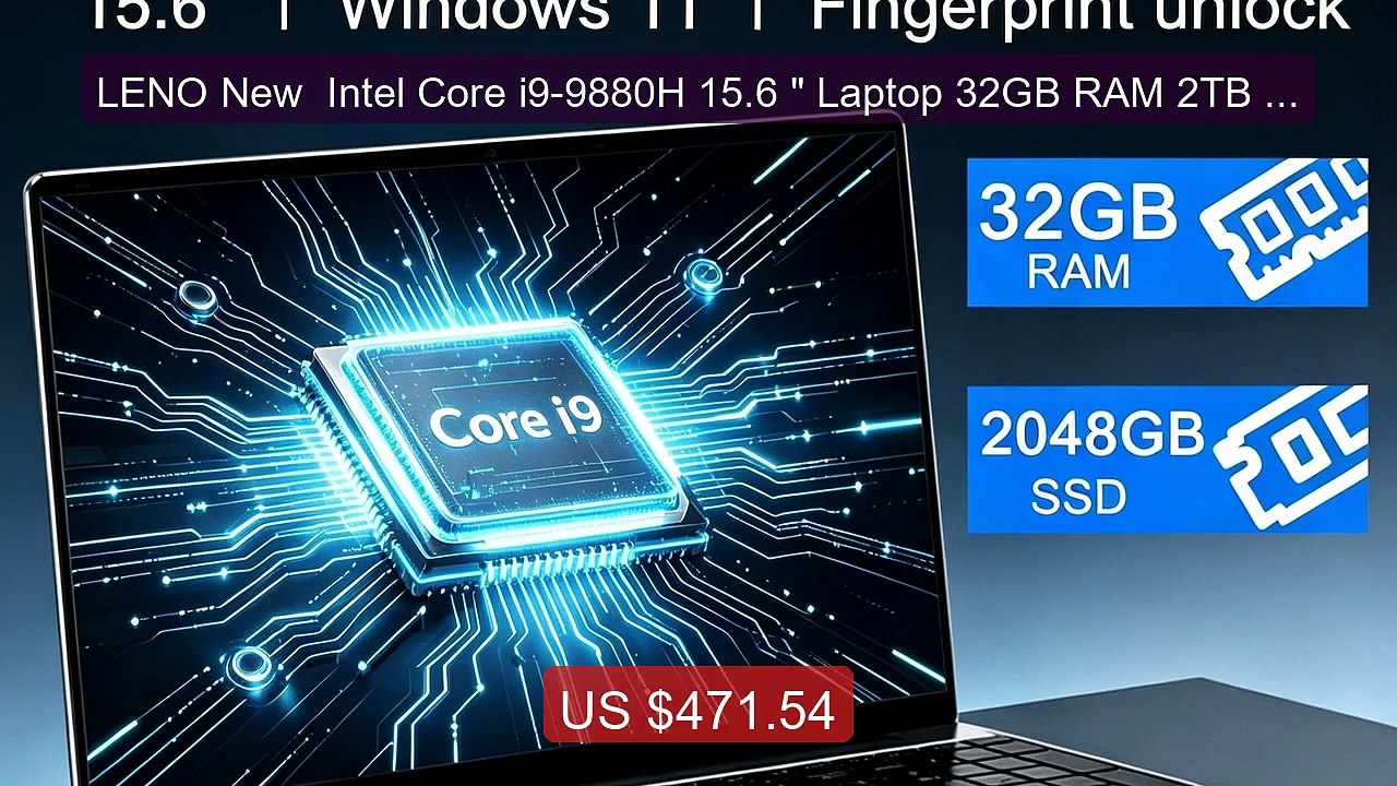 LENO New  Intel Core i9-9880H 15.6 " Laptop 32GB RAM 2TB SSD Ultra ... -- Top Rated 2026 | Buy Now!
