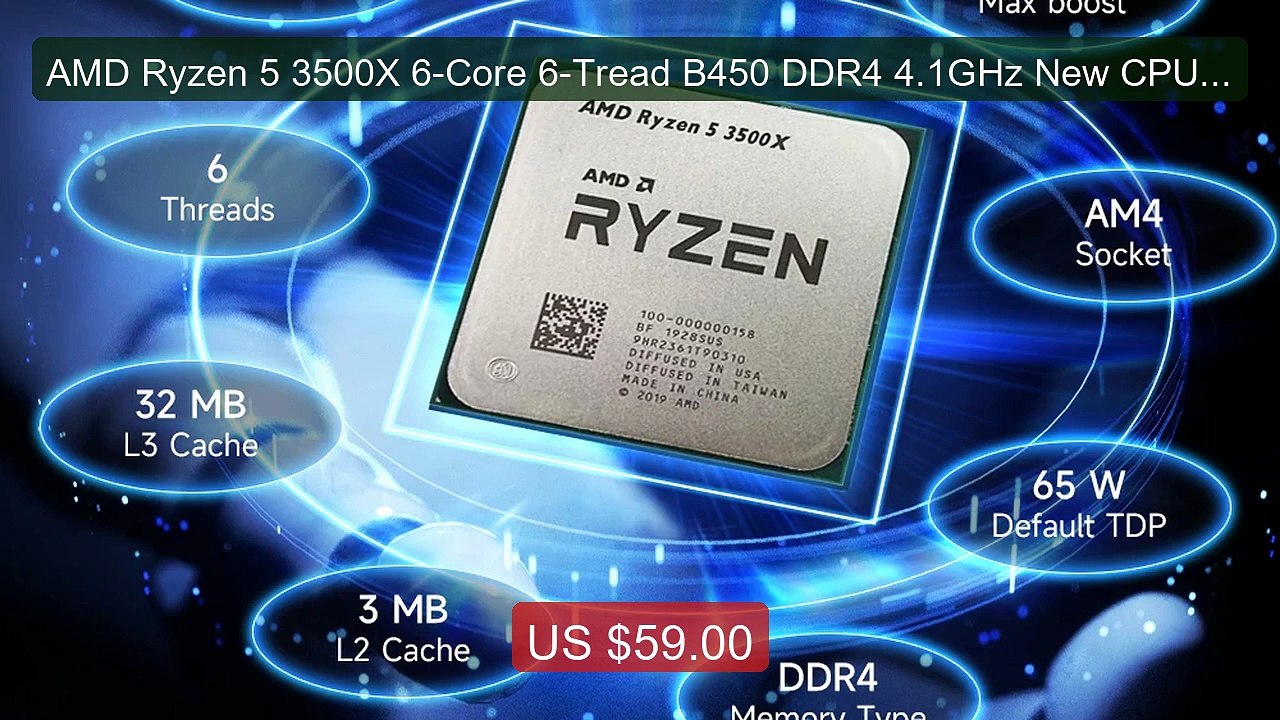 AMD Ryzen 5 3500X 6-Core 6-Tread B450 DDR4 4.1GHz New CPU Pro... -- Amazing Value 2026 | Must Have!