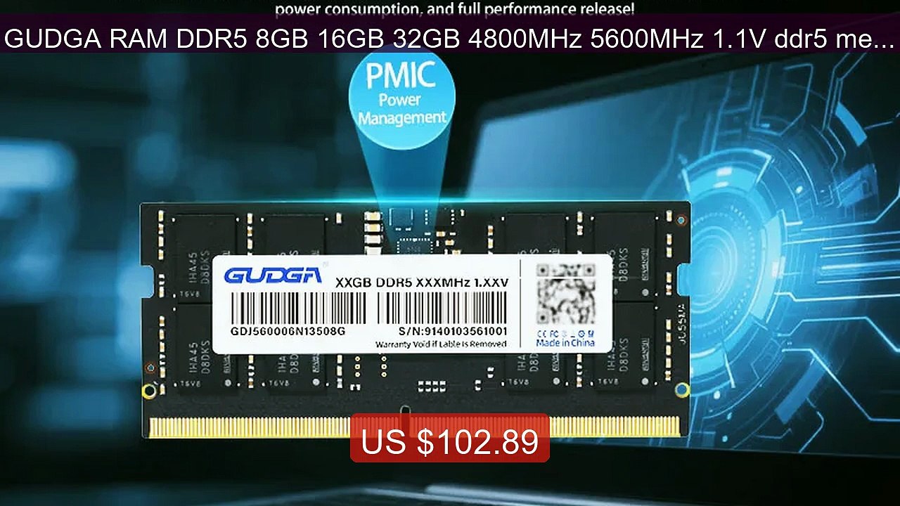 GUDGA RAM DDR5 8GB 16GB 32GB 4800MHz 5600MHz 1.1V ddr5 memoria... -- Best Buy 2026 | Great Quality!