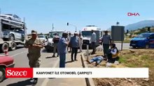Kamyonet ile otomobil çarpıştı; 4 yaralı