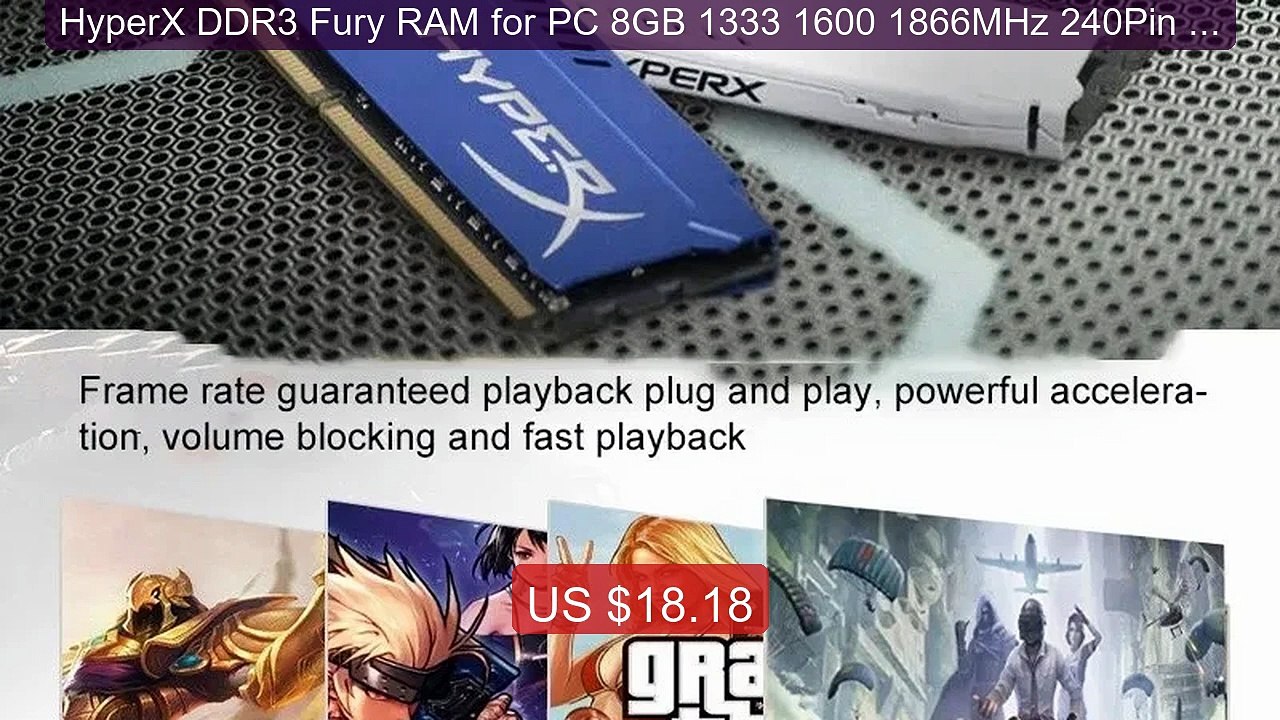 HyperX DDR3 Fury RAM for PC 8GB 1333 1600 1866MHz 240Pin UDIMM 1.5V... -- Top Rated 2026 | Buy Now!