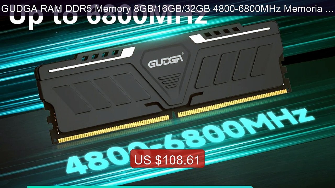 GUDGA RAM DDR5 Memory 8GB/16GB/32GB 4800-6800MHz Memoria RAM U... -- Hot Deal 2026 | Limited Offer!