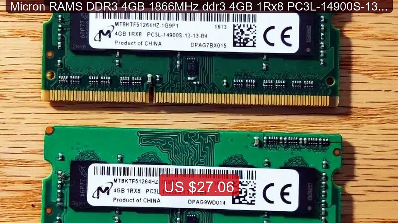 Micron RAMS DDR3 4GB 1866MHz ddr3 4GB 1Rx8 PC3L-14900S-13-13-B4 Lap... -- Top Rated 2026 | Buy Now!