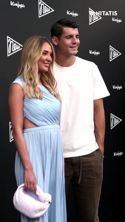 Así fue el momento en que Alice Campello y Álvaro Morata coincidieron con María Pombo y Pablo Castellano en el photocall.
