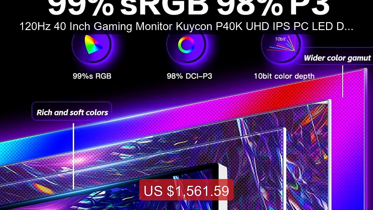 120Hz 40 Inch Gaming Monitor Kuycon P40K UHD IPS PC LED Displ... -- Amazing Value 2026 | Must Have!