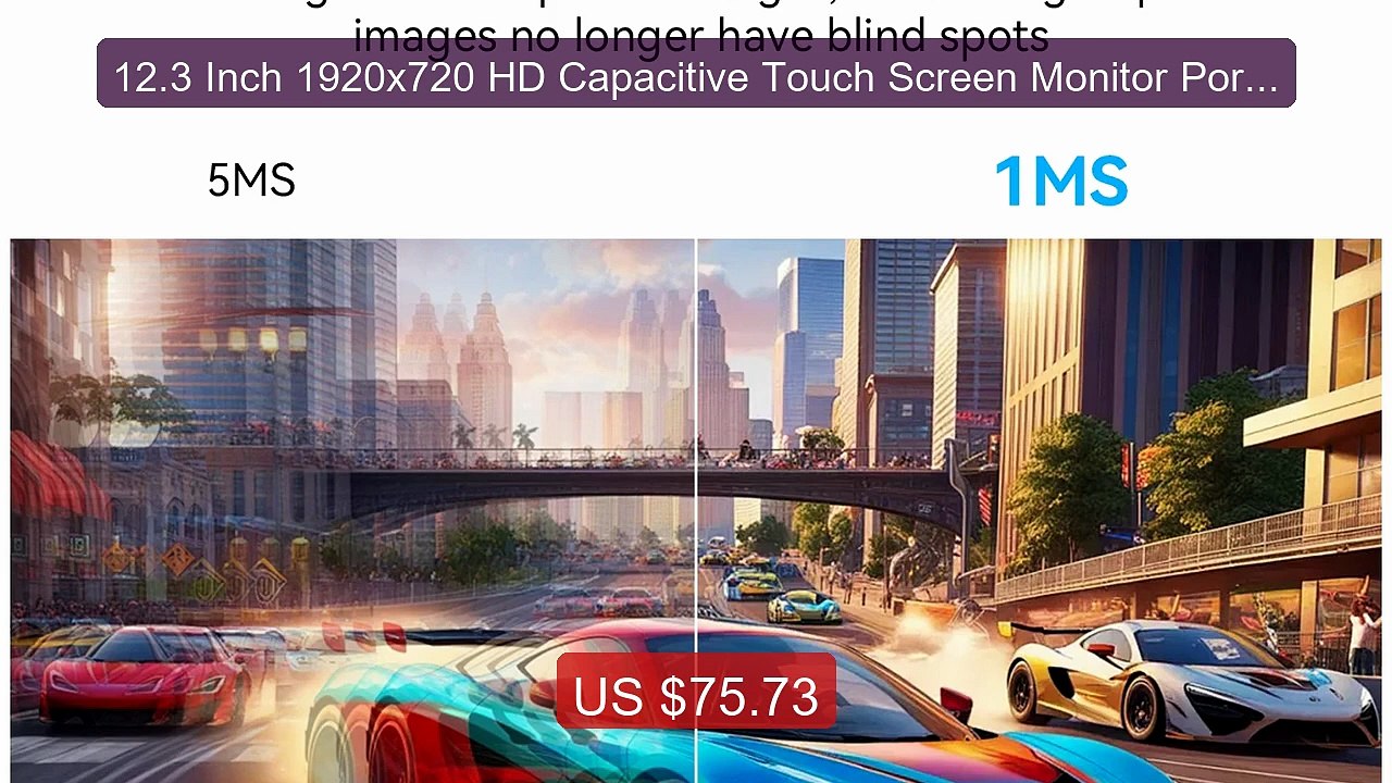 12.3 Inch 1920x720 HD Capacitive Touch Screen Monitor Portable... -- Best Buy 2026 | Great Quality!