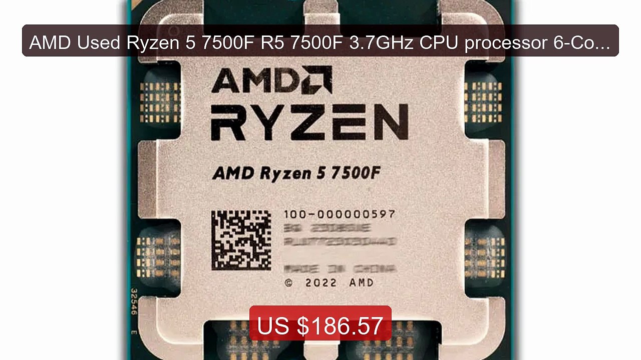AMD Used Ryzen 5 7500F R5 7500F 3.7GHz CPU processor 6-Core 12-Thr... -- Best Deal 2026 | Shop Now!