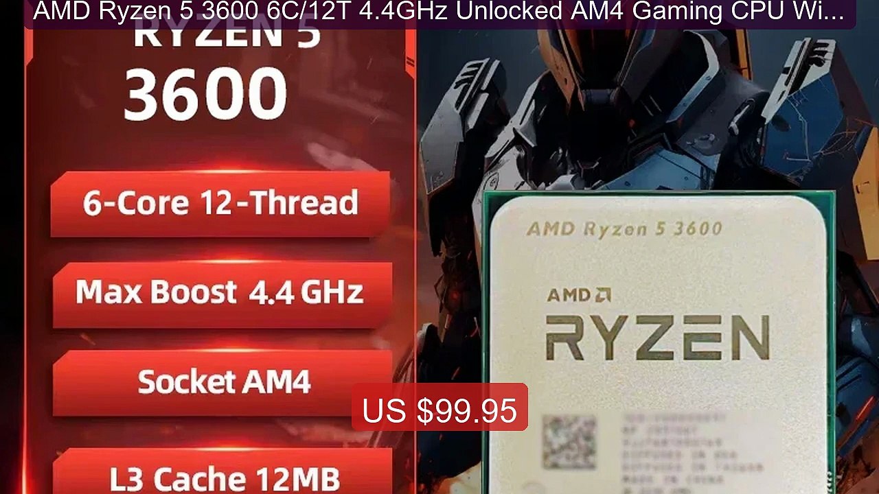 AMD Ryzen 5 3600 6C/12T 4.4GHz Unlocked AM4 Gaming CPU Without Package -- Top Rated 2026 | Buy Now!