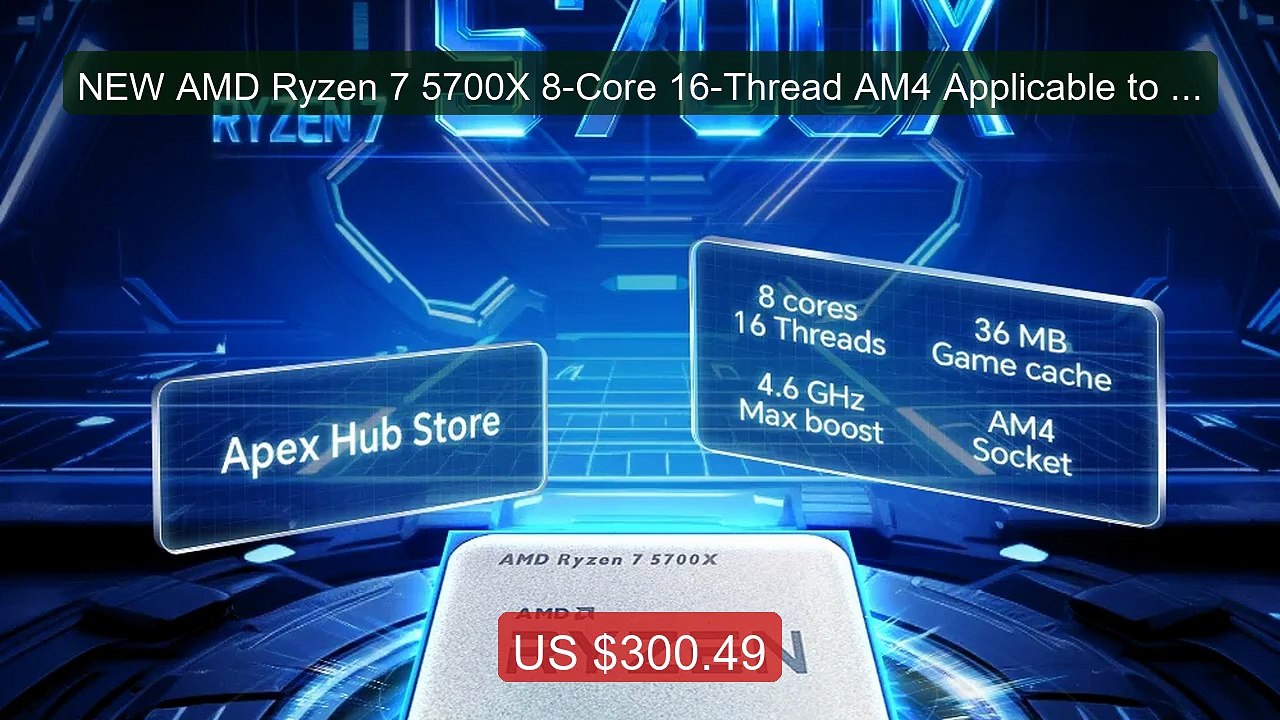 NEW AMD Ryzen 7 5700X 8-Core 16-Thread AM4 Applicable to B5... -- Top Pick 2026 | Unbeatable Price!