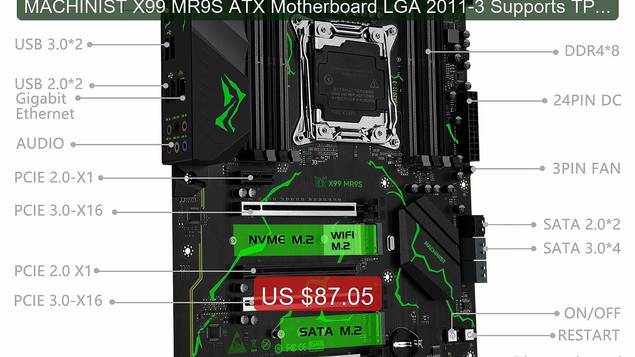 MACHINIST X99 MR9S ATX Motherboard LGA 2011-3 Supports TPM 2.0... -- Hot Deal 2026 | Limited Offer!