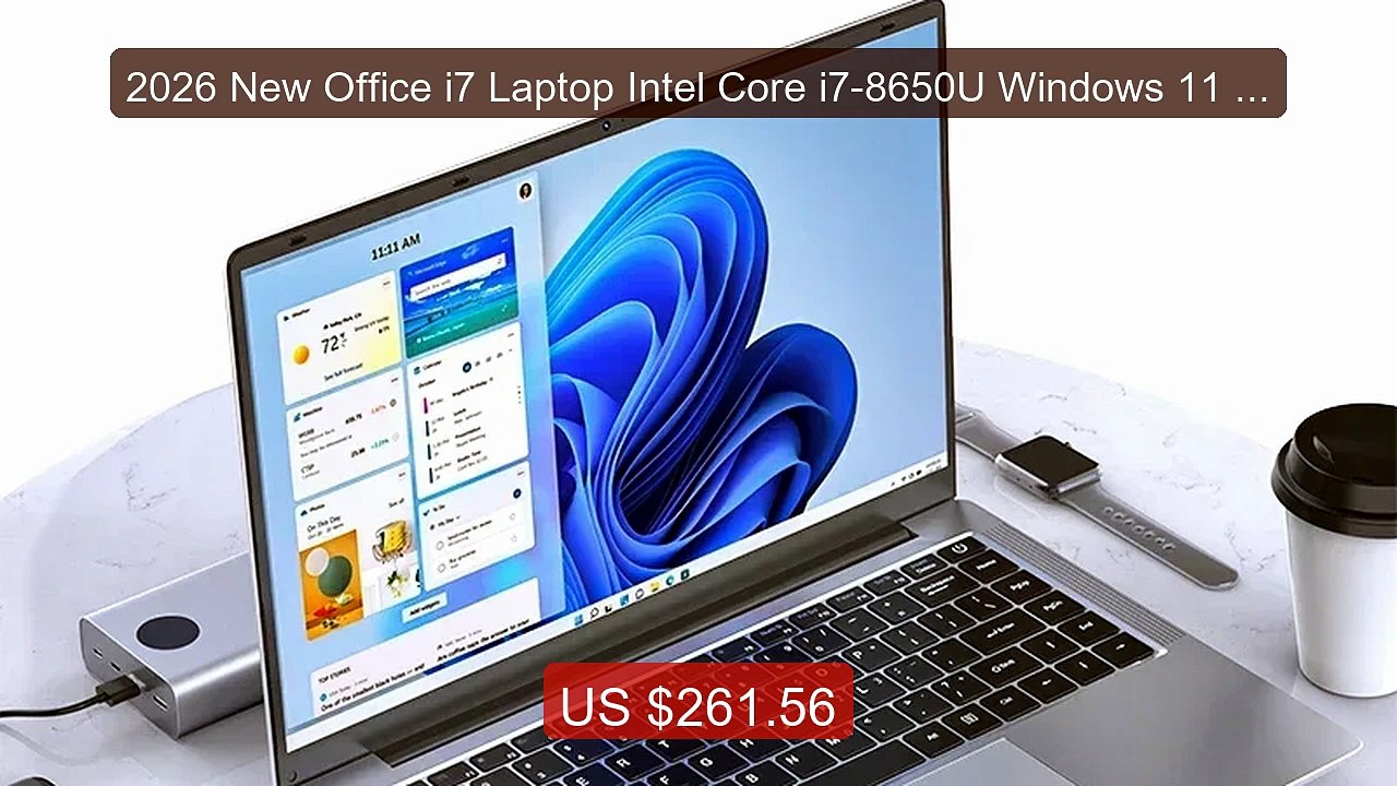 2026 New Office i7 Laptop Intel Core i7-8650U Windows 11 Pro