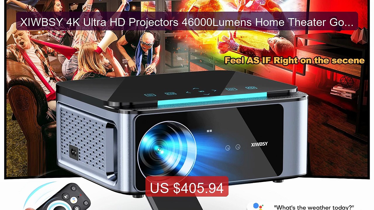 XIWBSY 4K Ultra HD Projectors 46000Lumens Home Theater Google TV S... -- Best Deal 2026 | Shop Now!