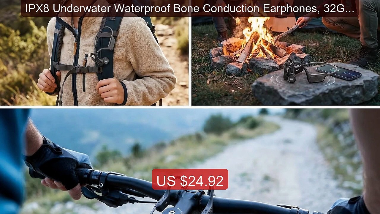 IPX8 Underwater Waterproof Bone Conduction Earphones, 32GB MP3 Off... -- Best Deal 2026 | Shop Now!