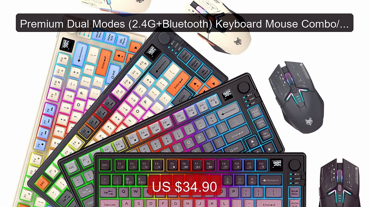 Premium Dual Modes (2.4G+Bluetooth) Keyboard Mouse Combo/Keybo... -- Best Buy 2026 | Great Quality!