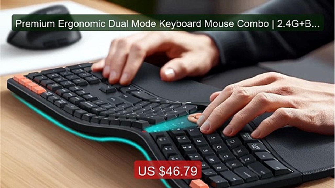 Premium Ergonomic Dual Mode Keyboard Mouse Combo | 2.4G+Blueto... -- Best Buy 2026 | Great Quality!