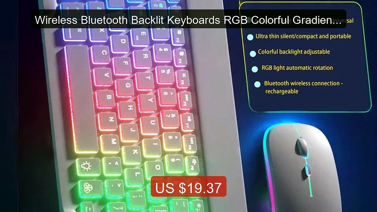 Wireless Bluetooth Backlit Keyboards RGB Colorful Gradient ... -- Top Pick 2026 | Unbeatable Price!