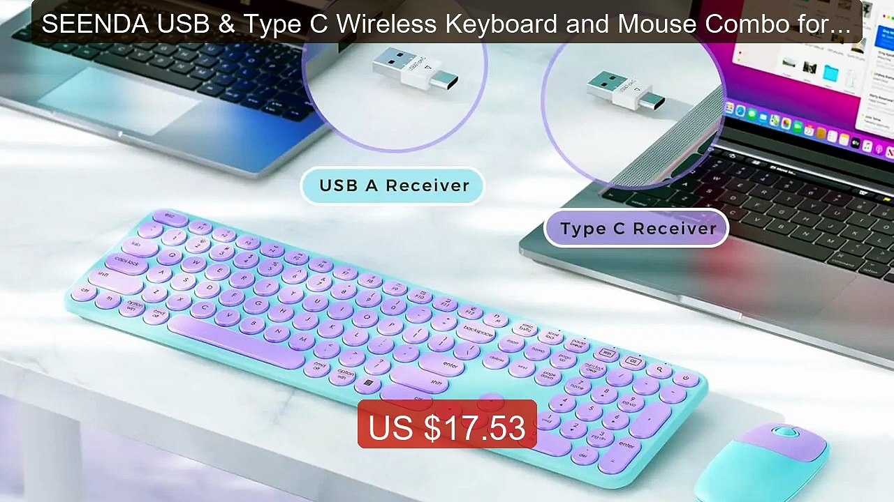 SEENDA USB & Type C Wireless Keyboard and Mouse Combo for Win 7/8/... -- Best Deal 2026 | Shop Now!