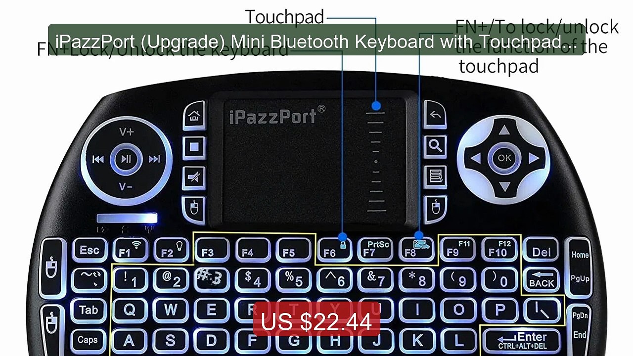 iPazzPort (Upgrade) Mini Bluetooth Keyboard with Touchpad, Handhel... -- Best Deal 2026 | Shop Now!