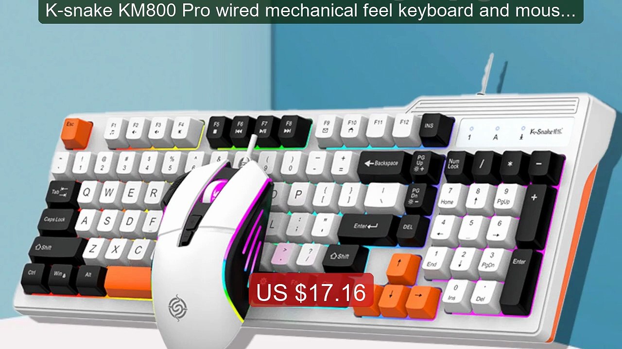 K-snake KM800 Pro wired mechanical feel keyboard and mouse set... -- Hot Deal 2026 | Limited Offer!
