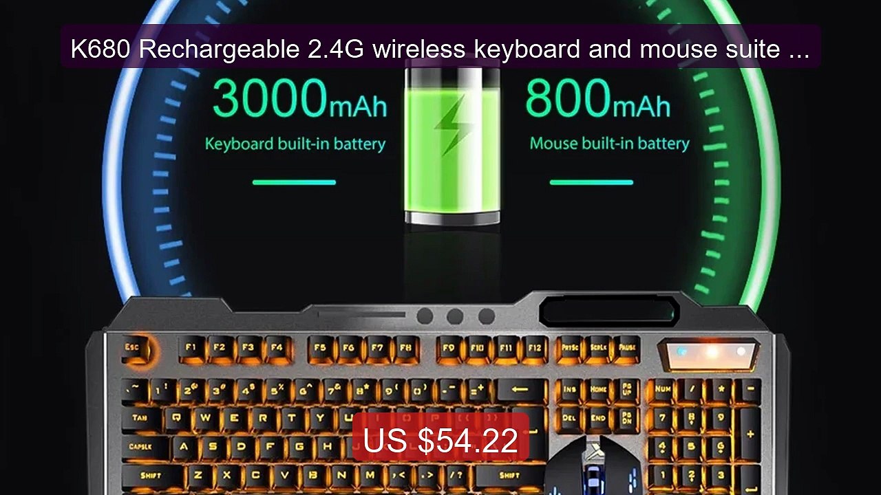 K680 Rechargeable 2.4G wireless keyboard and mouse suite Ga... -- Top Pick 2026 | Unbeatable Price!