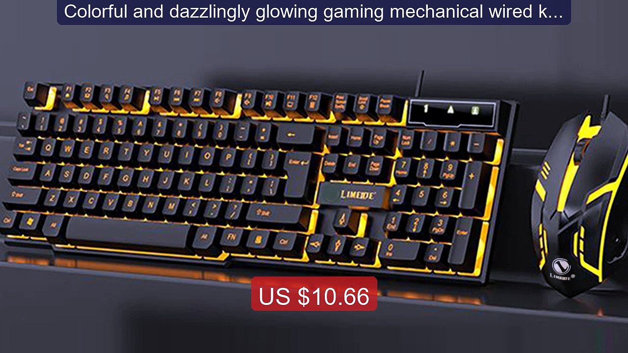 Colorful and dazzlingly glowing gaming mechanical wired keyboa... -- Hot Deal 2026 | Limited Offer!