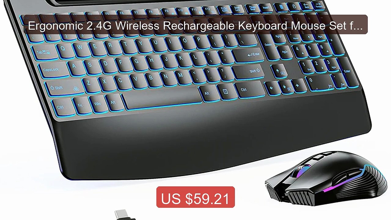 Ergonomic 2.4G Wireless Rechargeable Keyboard Mouse Set for Laptop ... -- Top Rated 2026 | Buy Now!