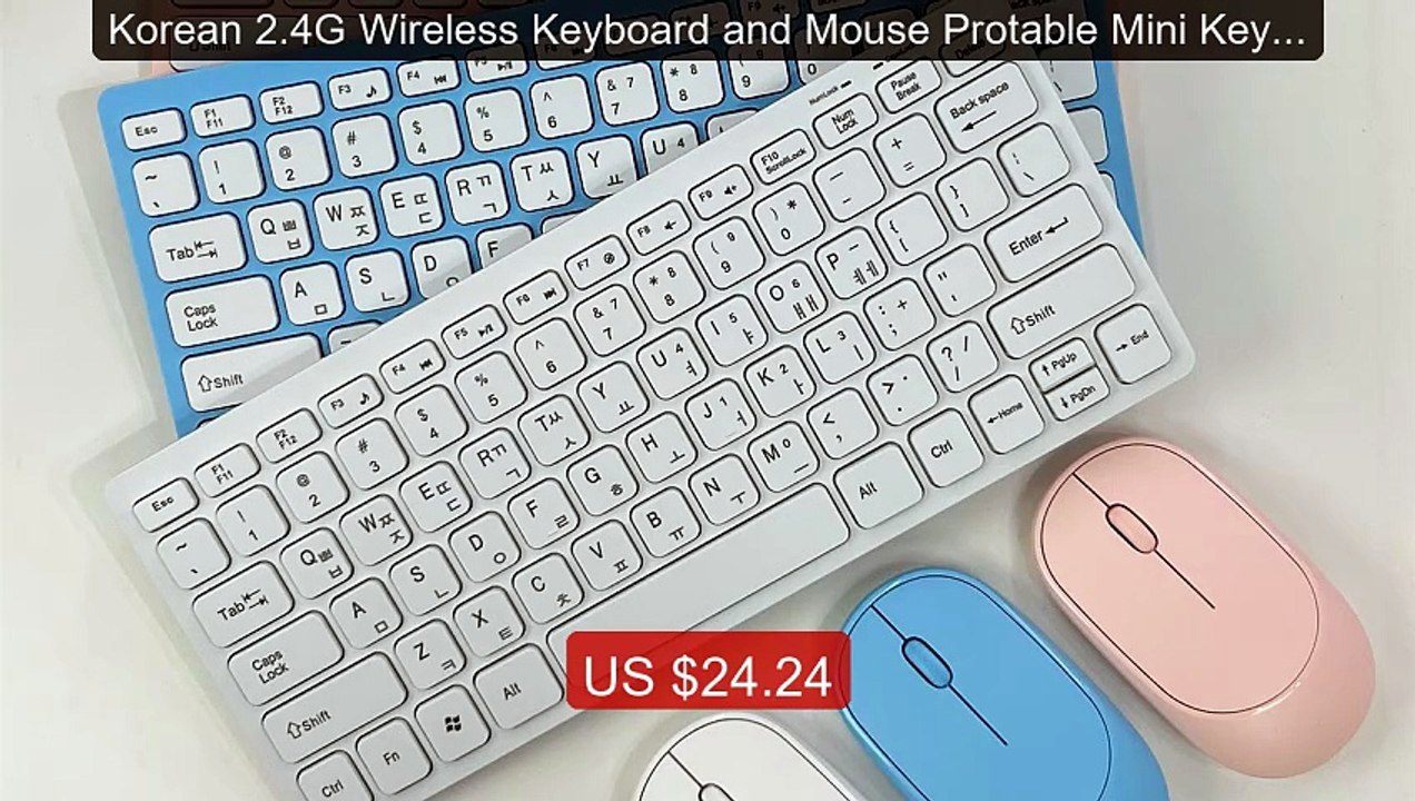 Korean 2.4G Wireless Keyboard and Mouse Protable Mini Keyboard... -- Best Buy 2026 | Great Quality!