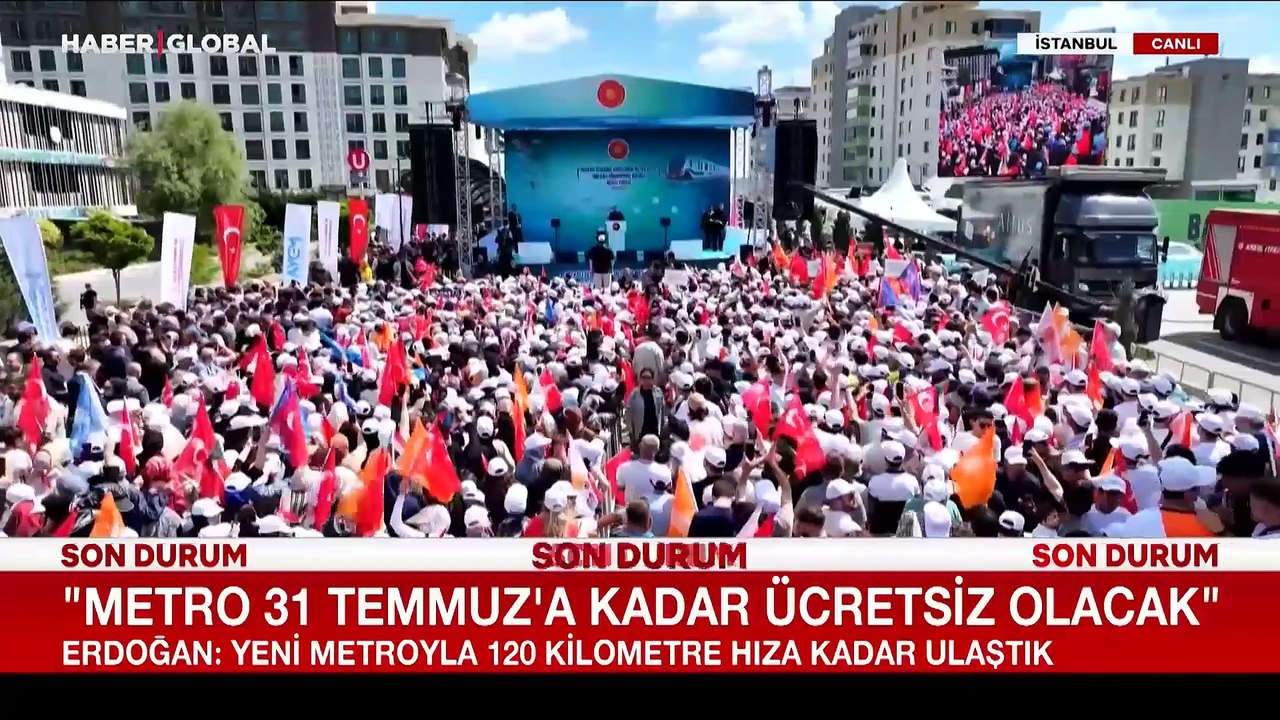 Cumhurbaşkanı Erdoğan açıkladı: Halkalı-İstanbul Havalimanı Metro Hattı 31 Temmuz'a kadar ücretsiz