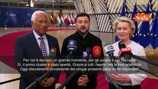 Zelensky a Bruxelles: Al via negoziati per ingresso Ucraina in Ue, grazie a tutti i leader