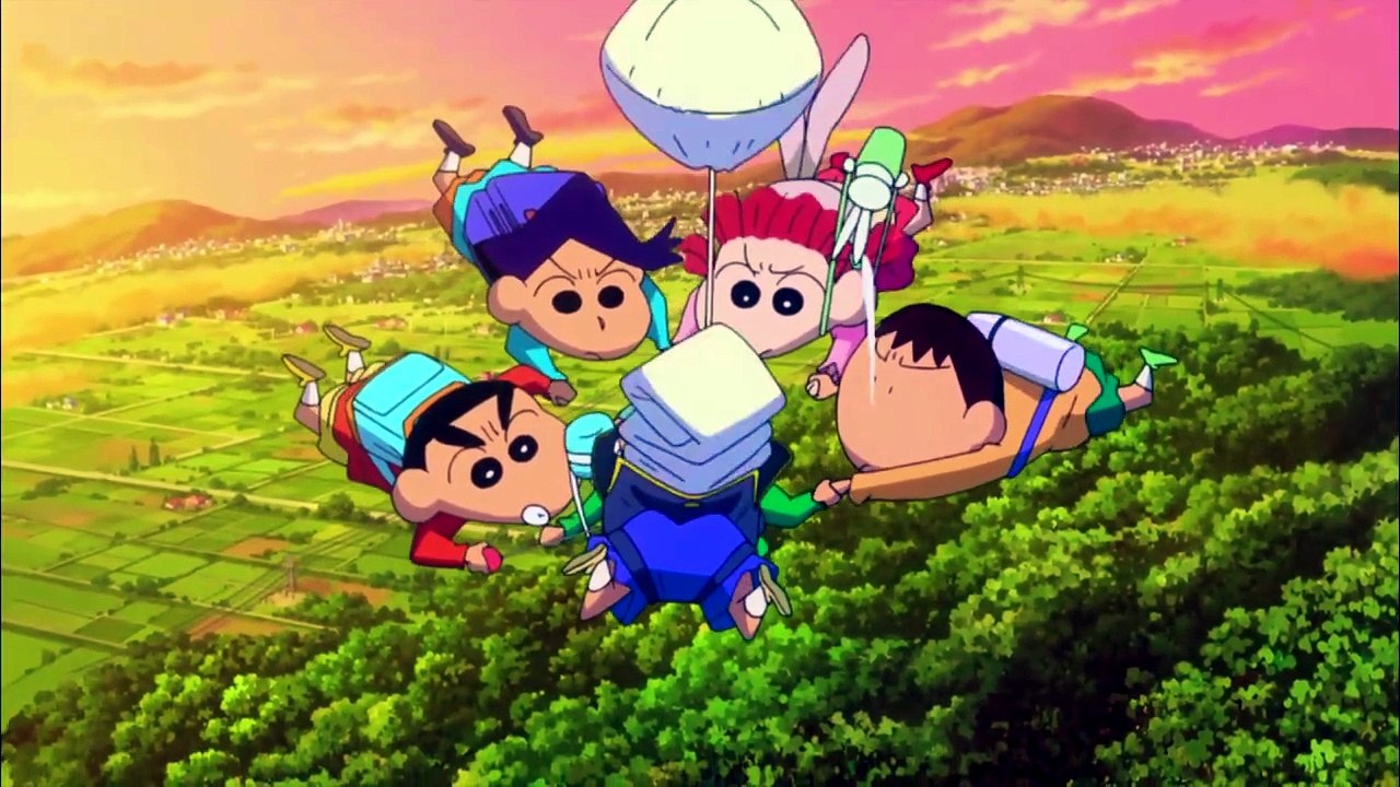 Crayon Shin-chan: Very Tasty! B-class Gourmet Survival!! - saving everyone with one parachute