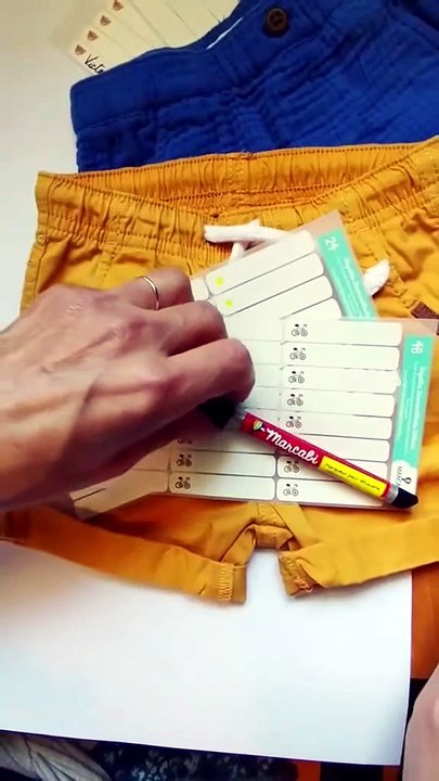 Kit de marquage rapide des vêtements avec stylo indélébile vie en collectivité enfants adultes #marcabi