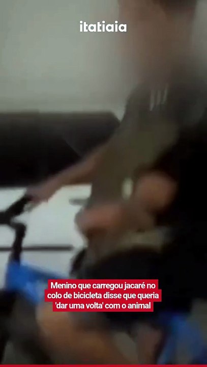 Menino que carregou jacaré no colo de bicicleta disse que queria 'dar uma volta' com o animal