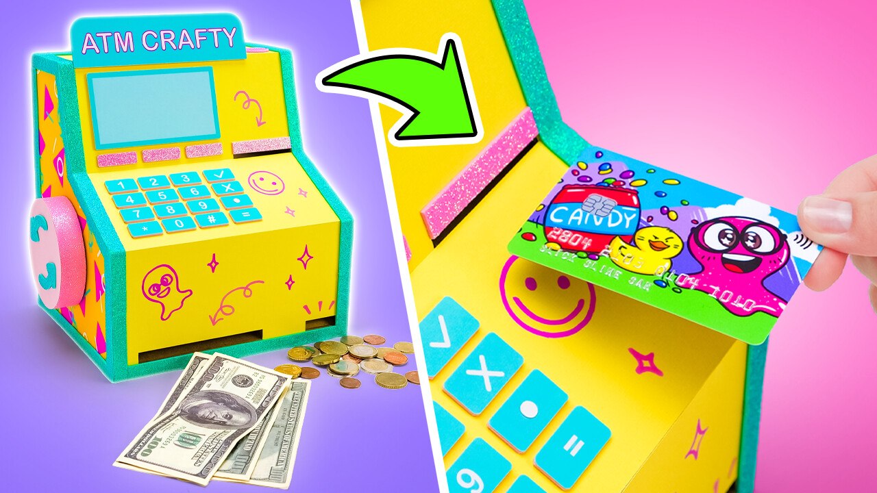 Comment créer un distributeur automatique de billets fonctionnel ! 🛠️💖 Artisanat en carton